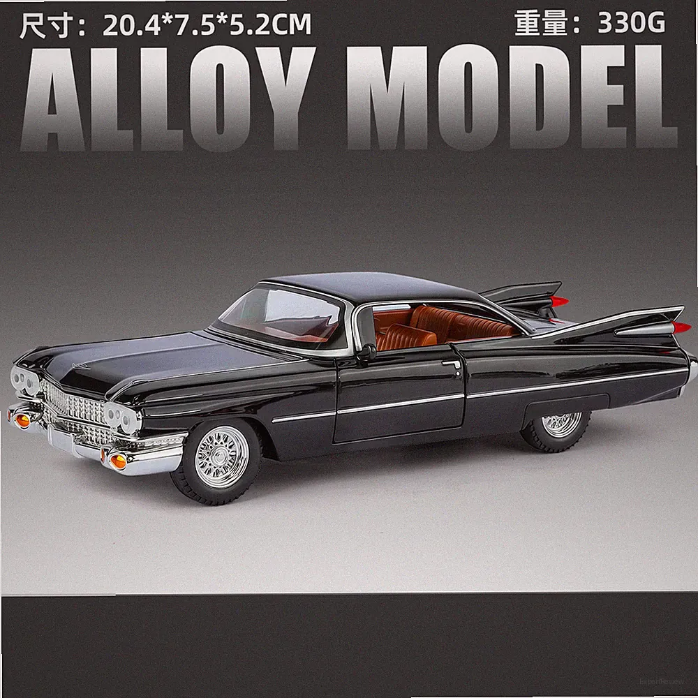 1:24 Cadillac Big Rocket Alloy Modell Rückziehmotor Licht Sound Kinder Spielzeug