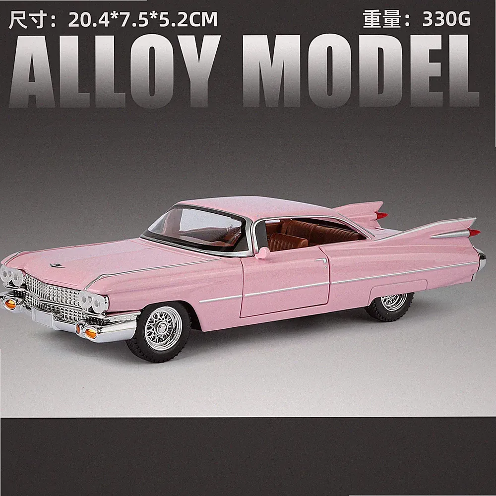 1:24 Cadillac Big Rocket Alloy Modell Rückziehmotor Licht Sound Kinder Spielzeug