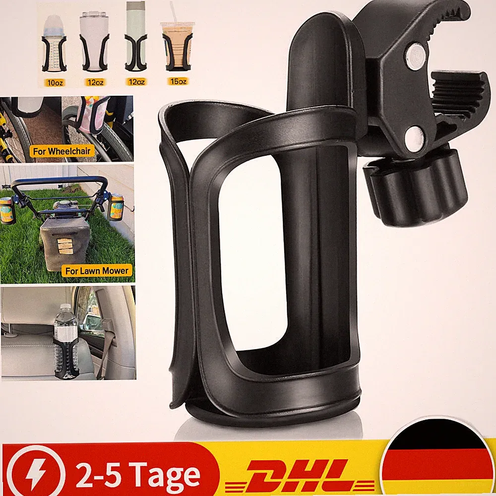 1/2x Getränkehalter für Kinderwagen Buggy für Becher / Dosen / Flaschen DE