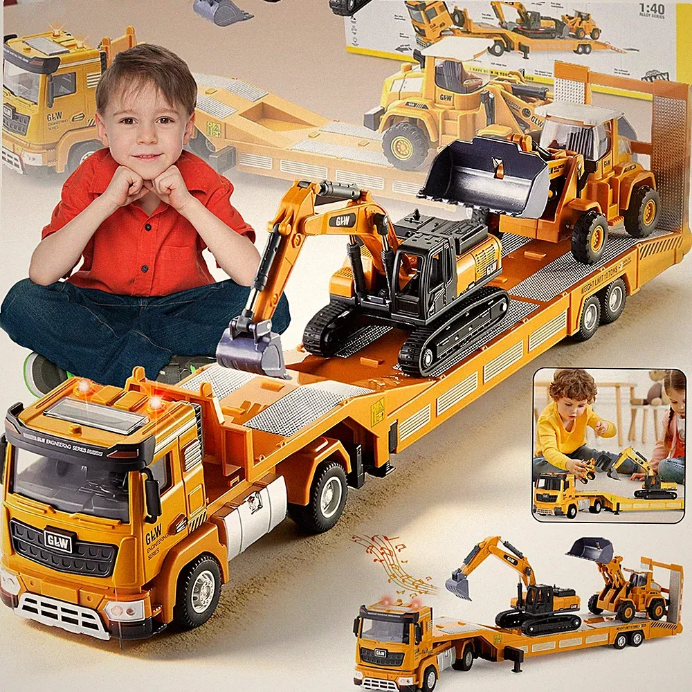 1: 40 LKW Spielzeug Baufahrzeuge Kinder Lastwagen mit Licht und Sound Premium