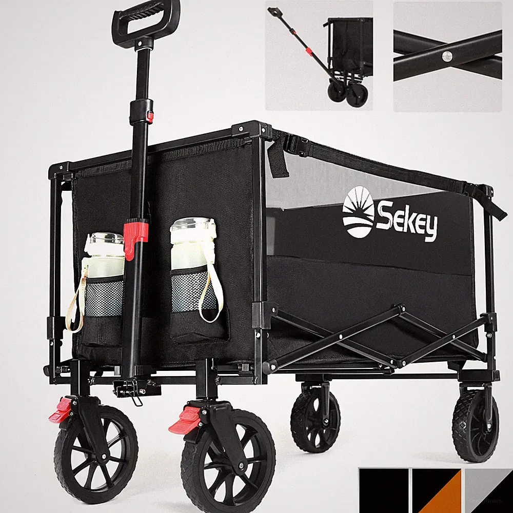 150KG Bollerwagen Faltbar Klappwagen Kinderwagen Offroad Camping Strandwagen