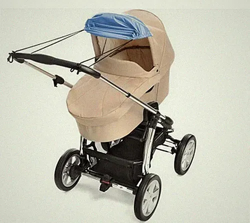 160260 UV Sonnensegel f. Kinderwagen Baby Sonnenschutz hellblau Buggy Sportwagen