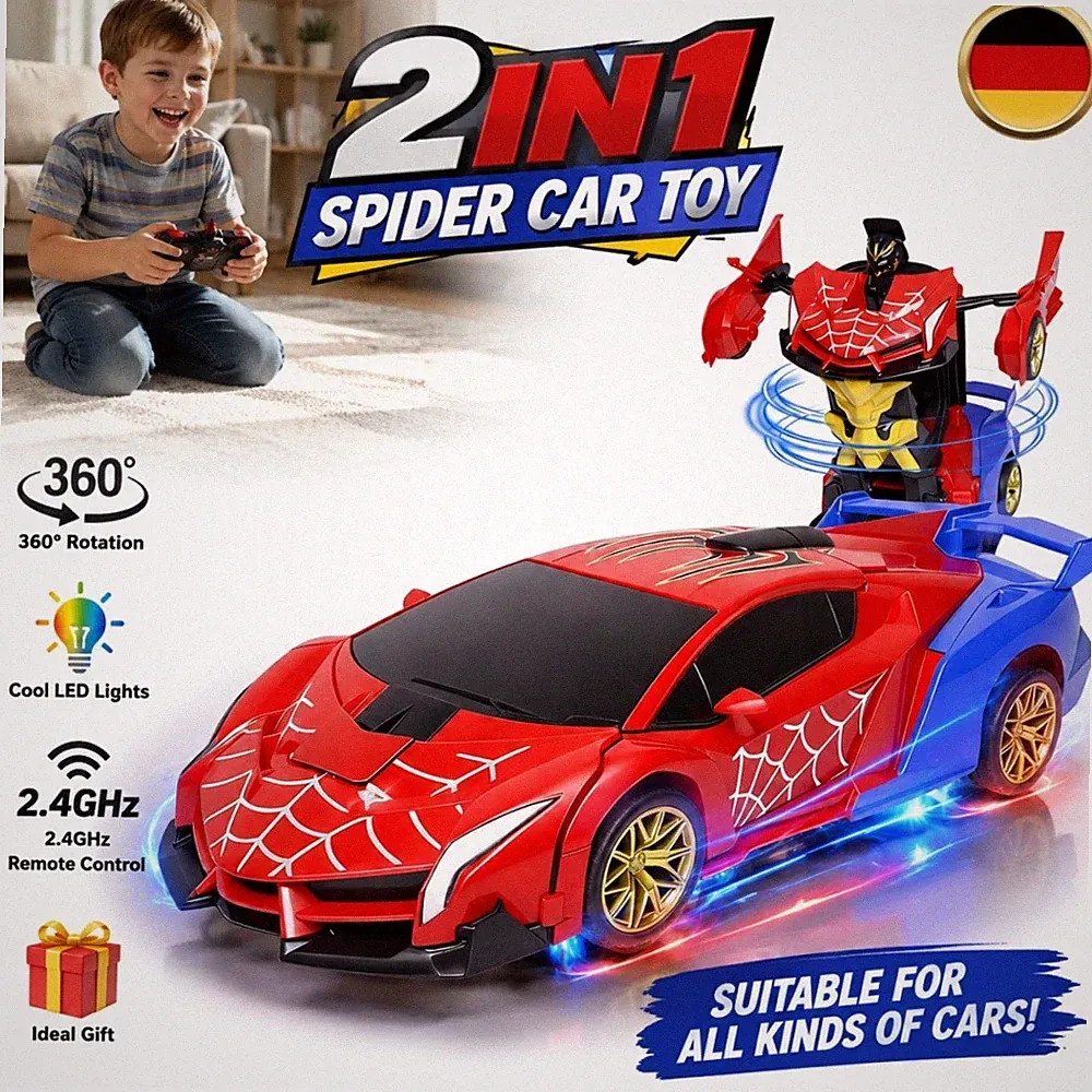 2,4GHz Auto RC Ferngesteuertes Kinder Geländewagen LED Spielzeug für Spider Car