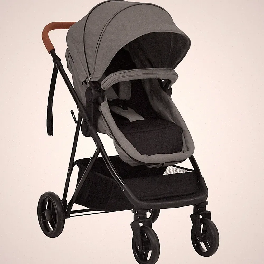 2-in-1 Kinderwagen / Anthrazit und Hellgrau Kinderwagen Neu - Supryzz