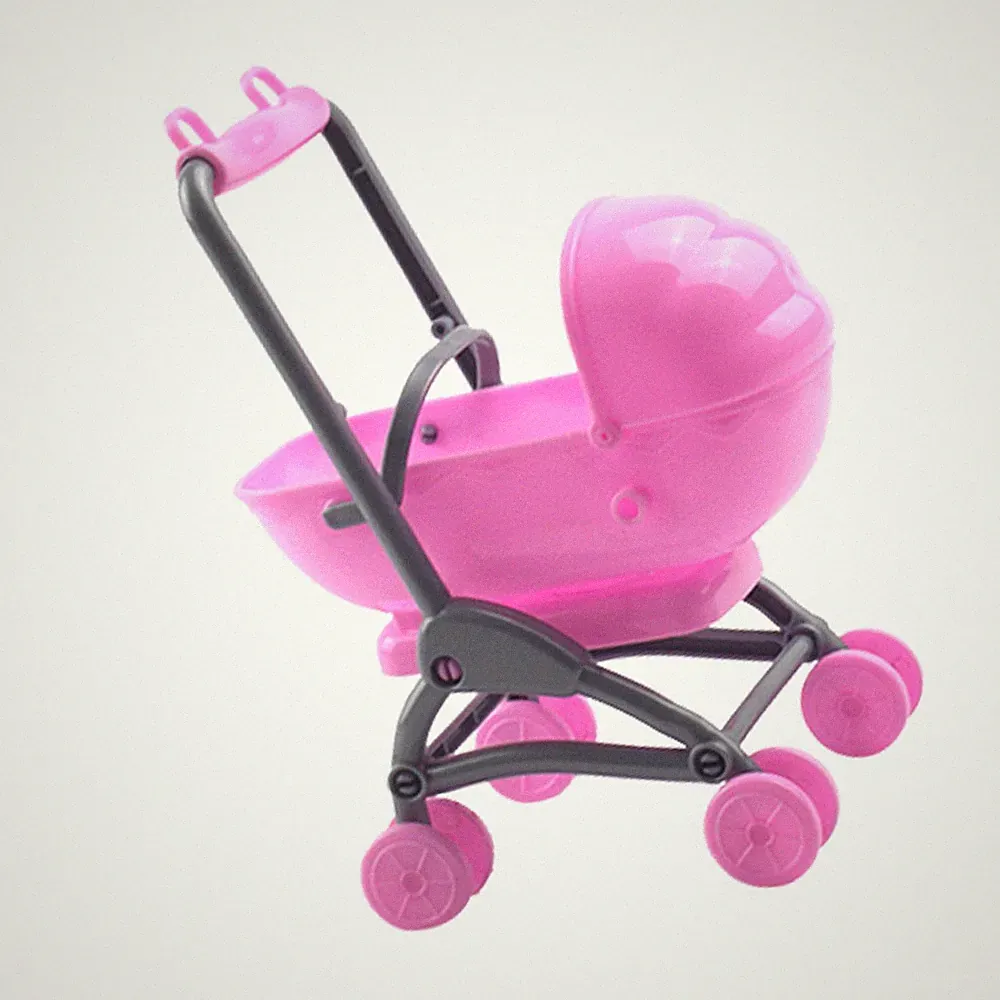 2 Pieces Puppenwagen Buggy Puppenbuggy Ab 4 Jahre Kinderwagen Mini Spielzeug