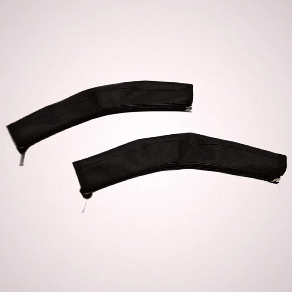2 Stück Kinderwagen Griffbezug Universal, PU Leder, Schwarz