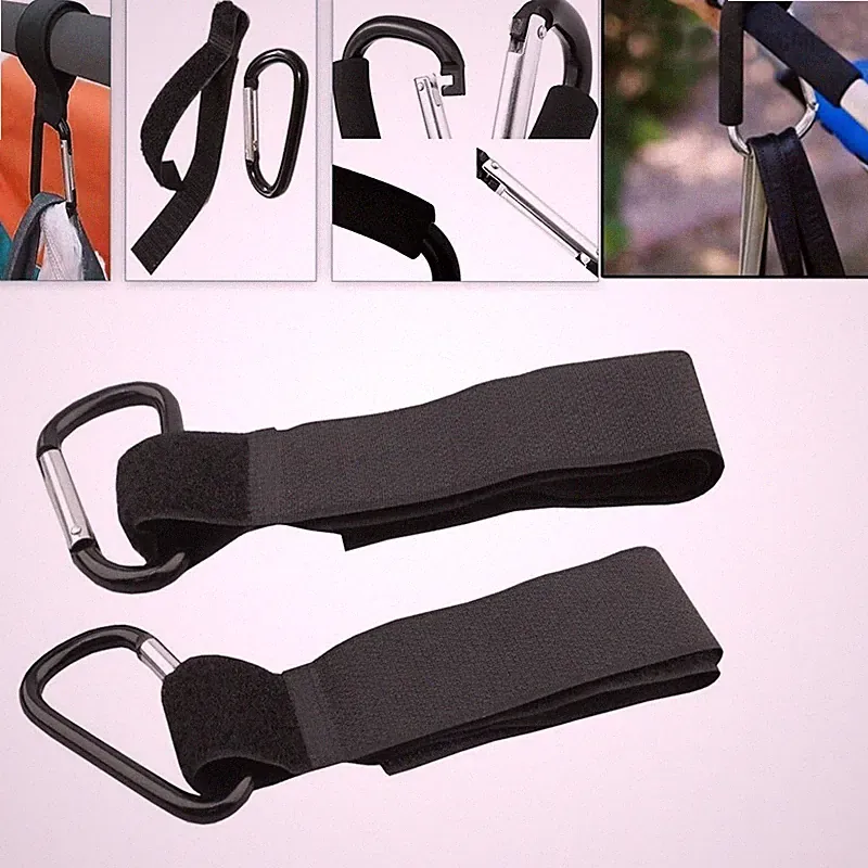 2er Set Kinderwagen Haken Karabinerhaken für Wickeltasche Wickelrucksack NYLON