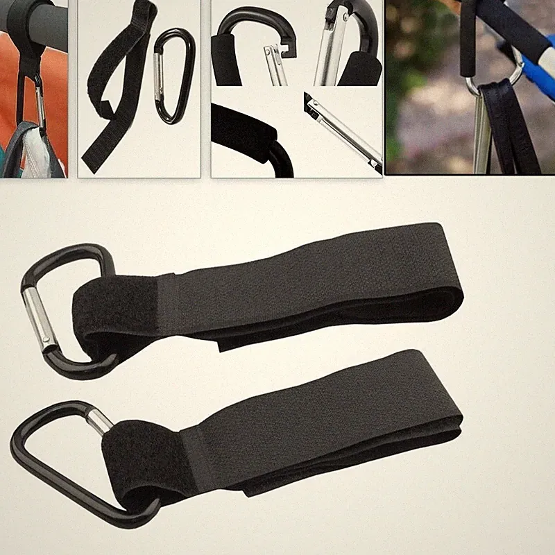 2er Set Kinderwagen Haken Karabinerhaken für Wickeltasche Wickelrucksack NYLON