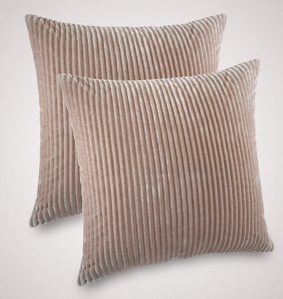 2er Set Kissenbezug Cashmer-Touch Fleece Kissenhülle Sofakissen Couchkissen
