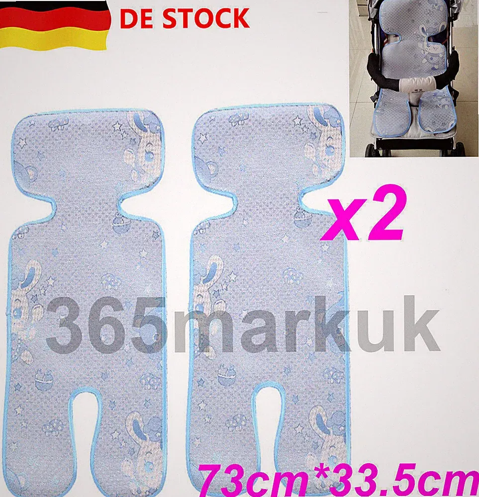 2er Sommer Atmungsaktive Sitzauflage für Kinderwagen Buggy Kindersitz Babyschale