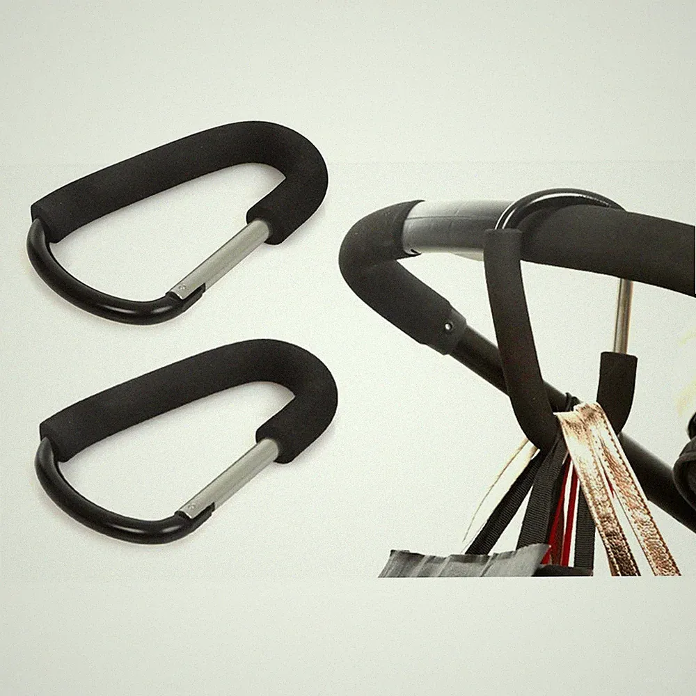 2x Baby Buggy Clip Kinderwagentasche Kinderwagen Clip Haken Einkaufsbuggy Trage