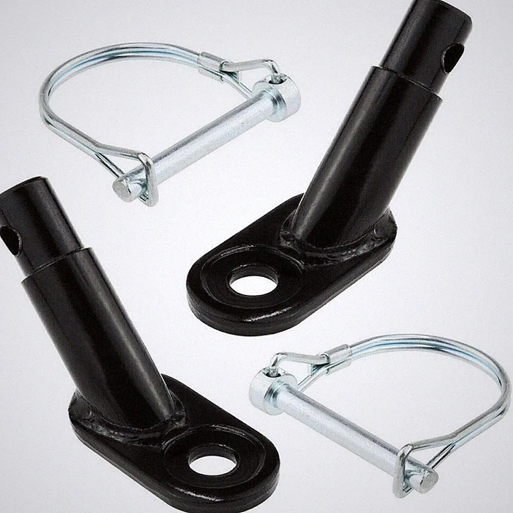 2x Fahrrad Anhängerkupplung mit Sicherungsstift Kinderwagen Kupplung Adapter
