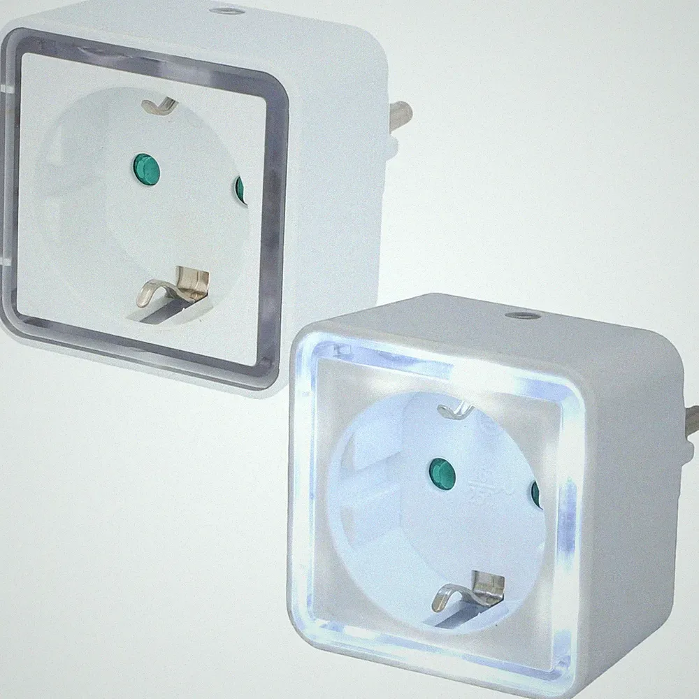 2x LED Nachtlicht Steckdose Dämmerungssensor Licht Sensor Nachtlampe Wandleuchte