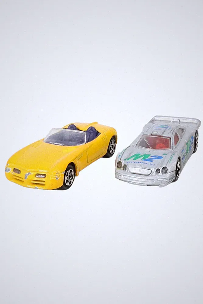 2x Spielzeugauto Metall Mehrfarbig Sportwagen Rennwagen Set Kinder Spielzeug