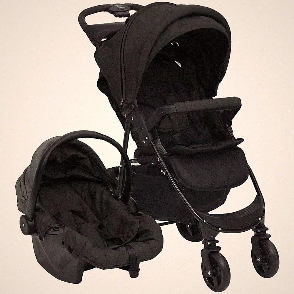 3-in-1 Kinderwagen Anthrazit Stahl
