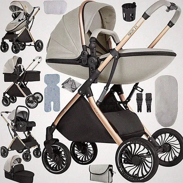 3 in 1 Kinderwagen, Cocoon-Design,Autositz,Sportsitz,leichte Federung 🌞