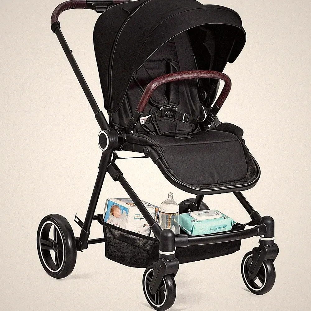 3-in-1 Kinderwagen Kompakt Faltbar Wendbarer Sitz Liegesitz 5-Pkt-Gurt UV-Dach