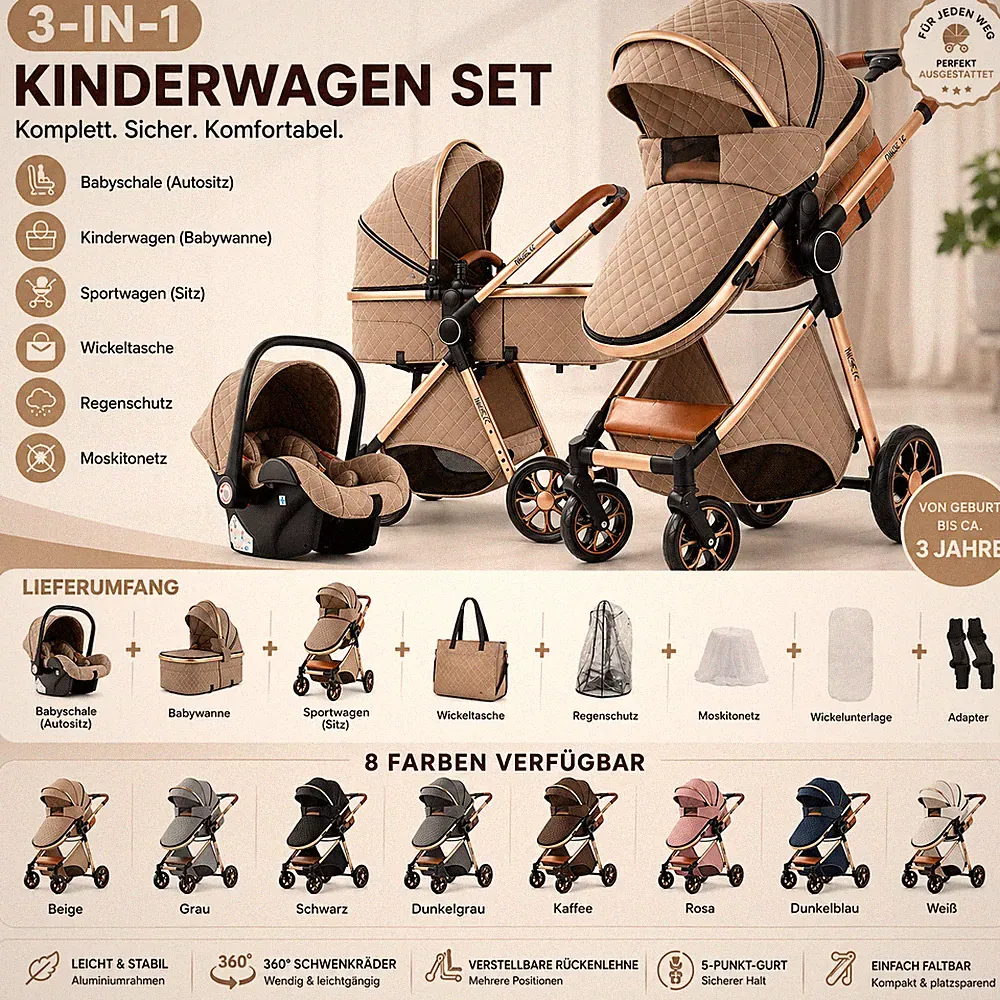 Weiße Kinderwagen