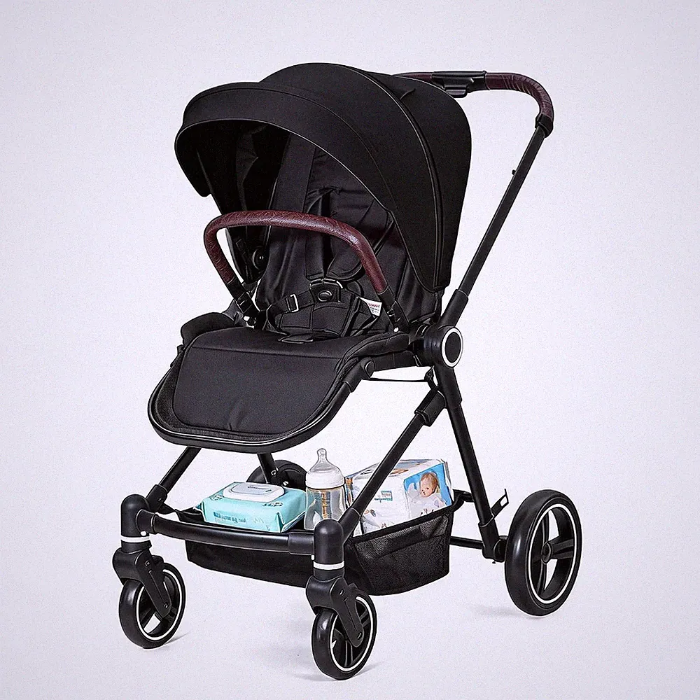 3-in-1 Kinderwagen Leicht Faltbar Wendbarer Sitz Liegesitz 5-Pkt-Gurt UV-Dach