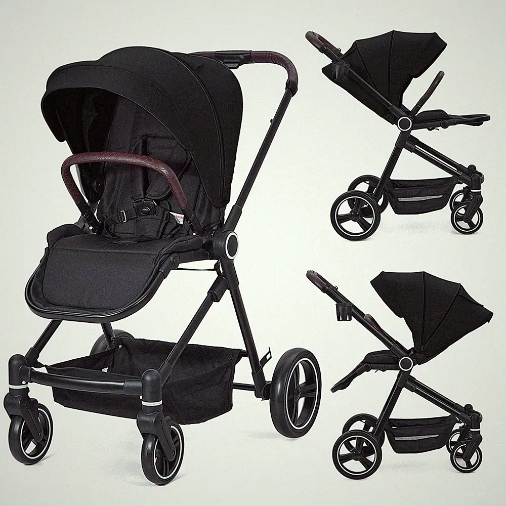 3 in 1 Kombi-Kinderwagen Buggy Reisebuggy inkl 3 Neigepositionen drehbarem Faltb