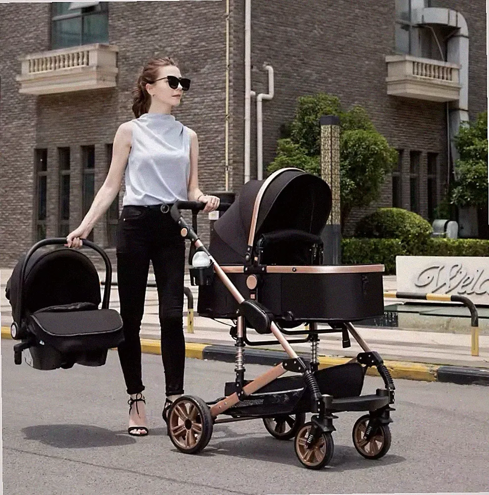 3 in 1 Kombi-Kinderwagen Buggy Reisebuggy inkl. Auto- Babyschale Faltbar DE