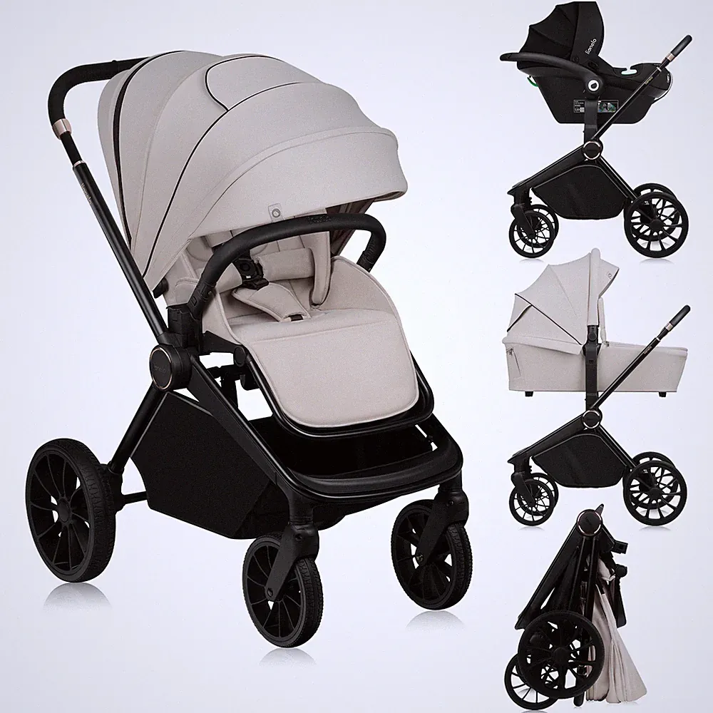 3 in 1 Kombi-Kinderwagen LIONELO® Buggy Reisebuggy inkl. Auto- Babyschale