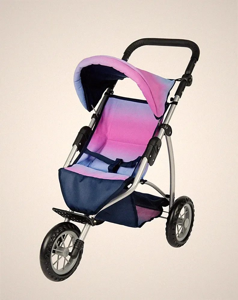 3-Rad Ivy & Lily Puppen Jogger Kinderwagen mit verstellbarem Griff und 77 cm Höhe