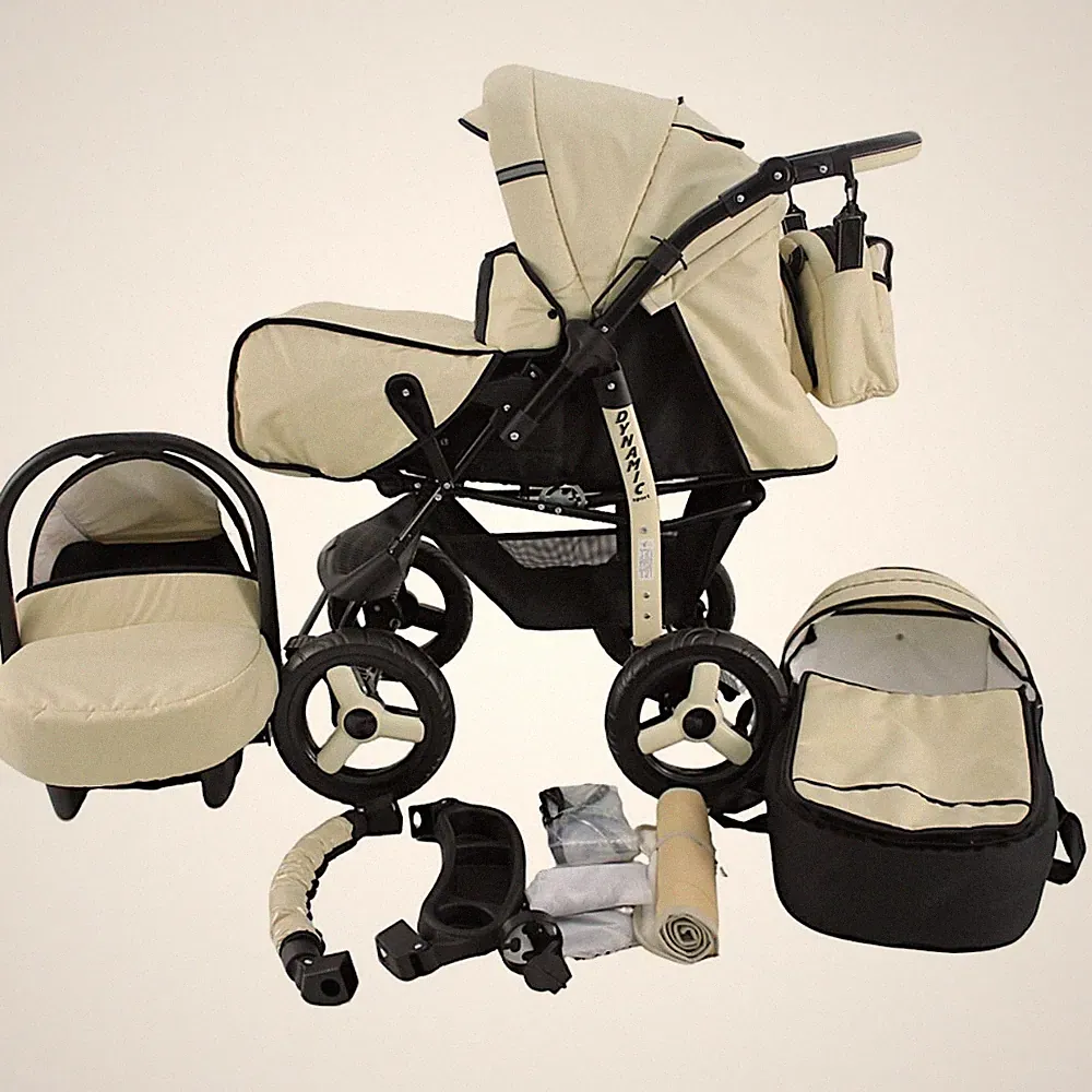 3in1 Kombi Hochwertiger Kinderwagen, Autositz & Zubehör. Sicher, komfortabel