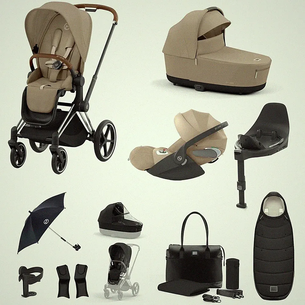 3in1 Reisesystem Cybex Priam Babywanne Cloud T Autositz Basis 12 Teile Cozy Beige