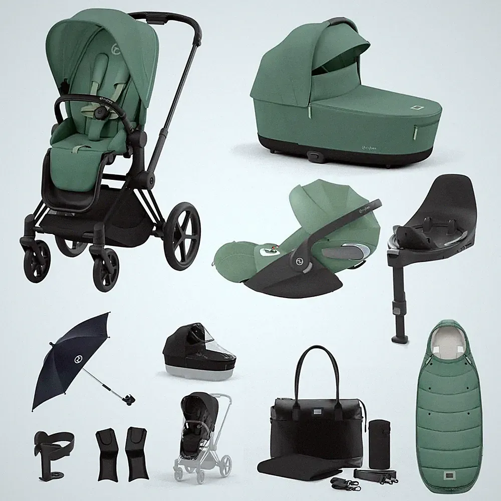 3in1 Reisesystem Cybex Priam Babywanne Cloud T Autositz Basis 12-teilig Blattgrün