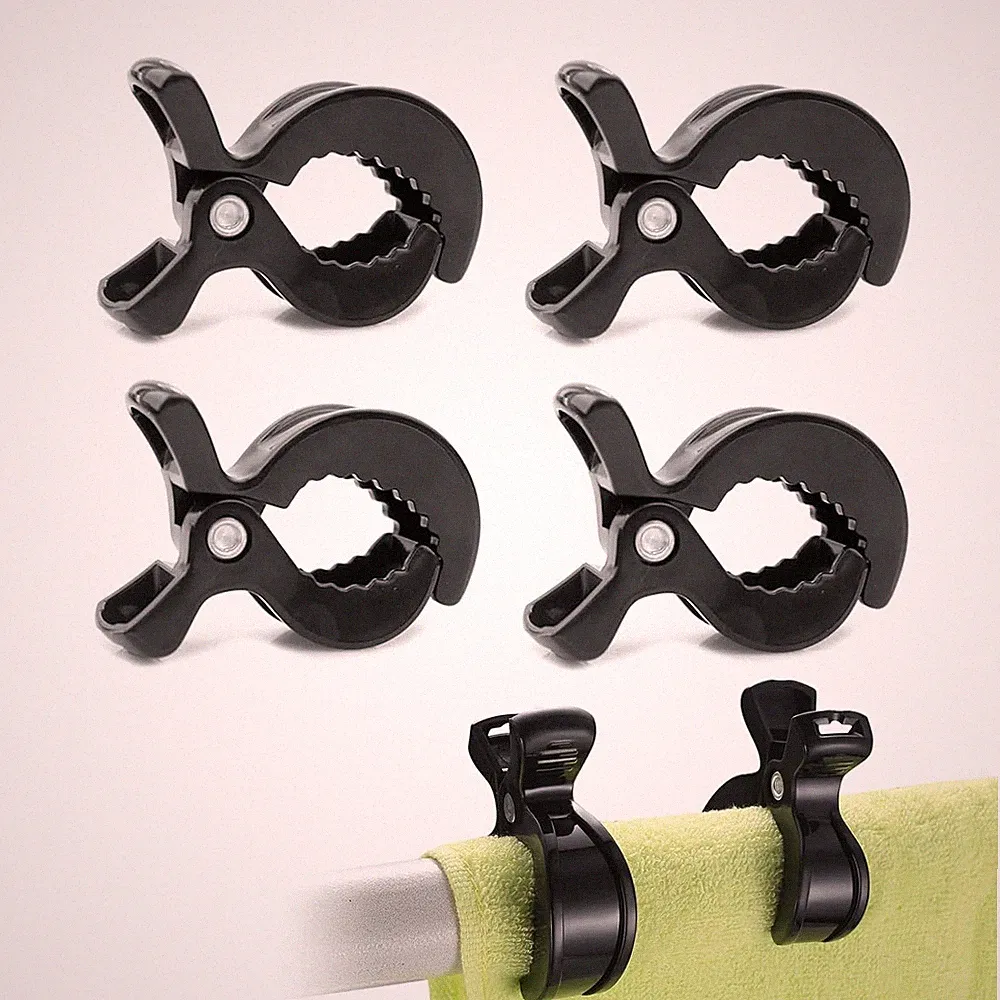 4 Kinderwagen Klammern Universal Clips zum Befestigen von Spielzeug und Stoffen