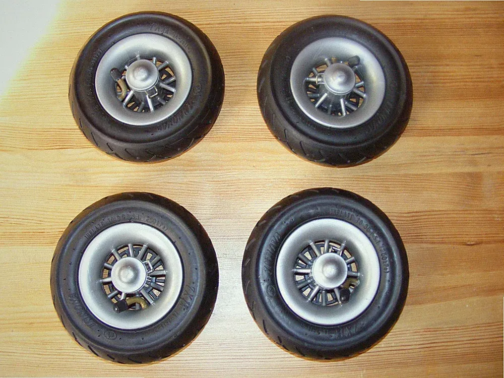 4 Kinderwagenräder für Teutonia Klikk, Swing de Luxe, Kiddy Board von 2000er
