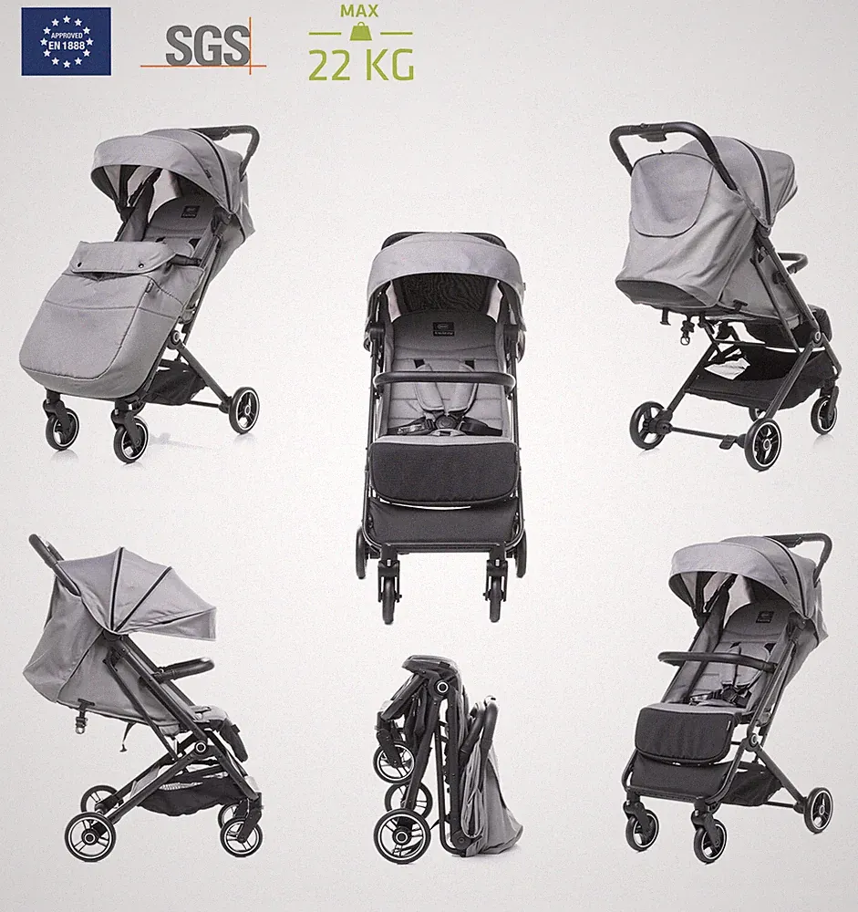 4BABY Twizzy XXIII Buggy Kinderwagen bis 22 kg Leicht Jogger zusammenklappbar