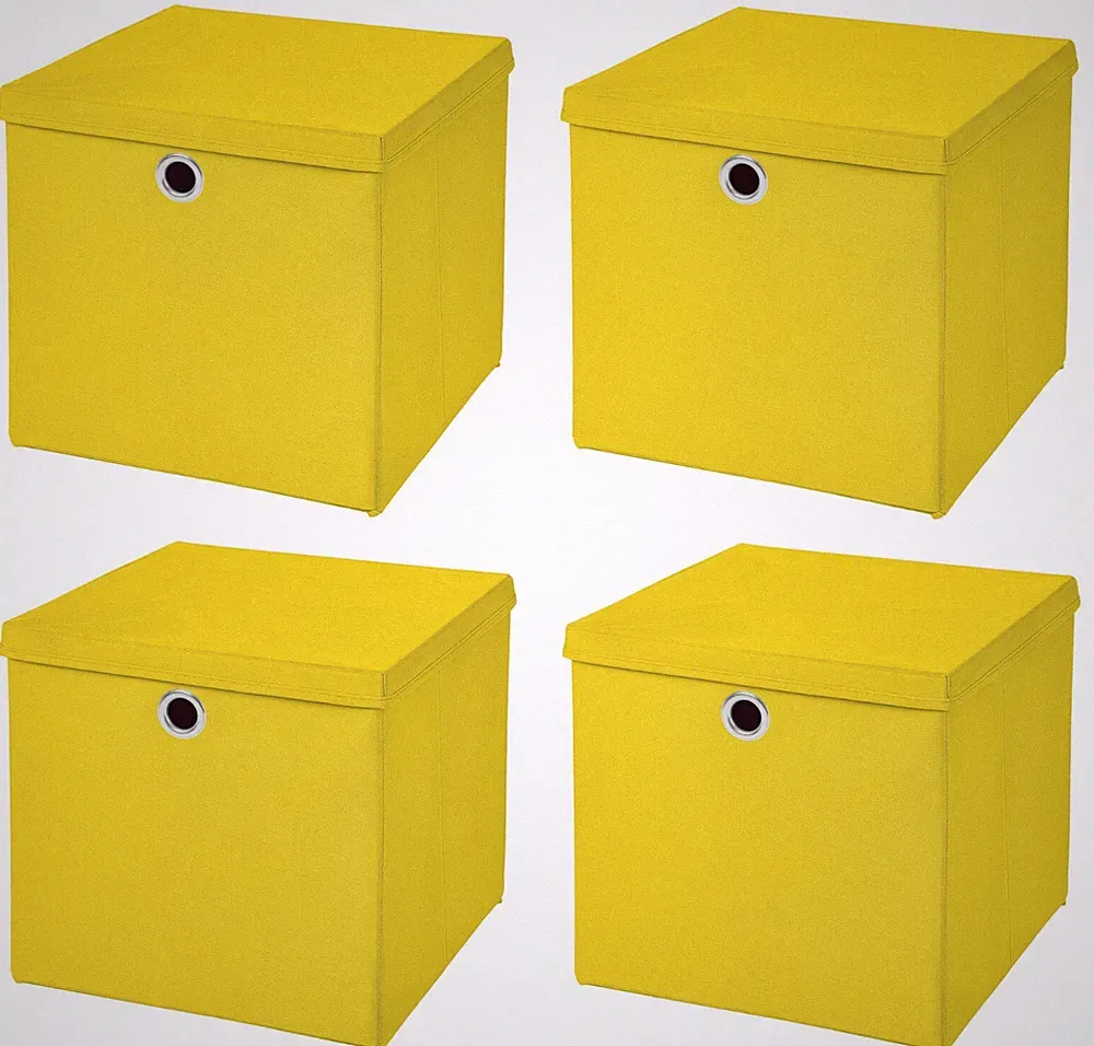 4er Set Aufbewahrungsbox Spielkiste Regalkorb Faltkiste Korb Kinderbox Stoff Box