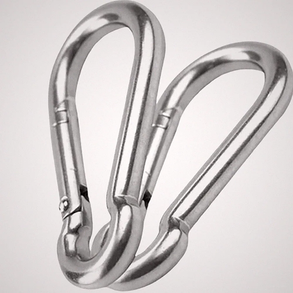4mm-11mm Karabiner Haken Groß Klein Edelstahl Rostfrei für Schaukel Kinderwagen