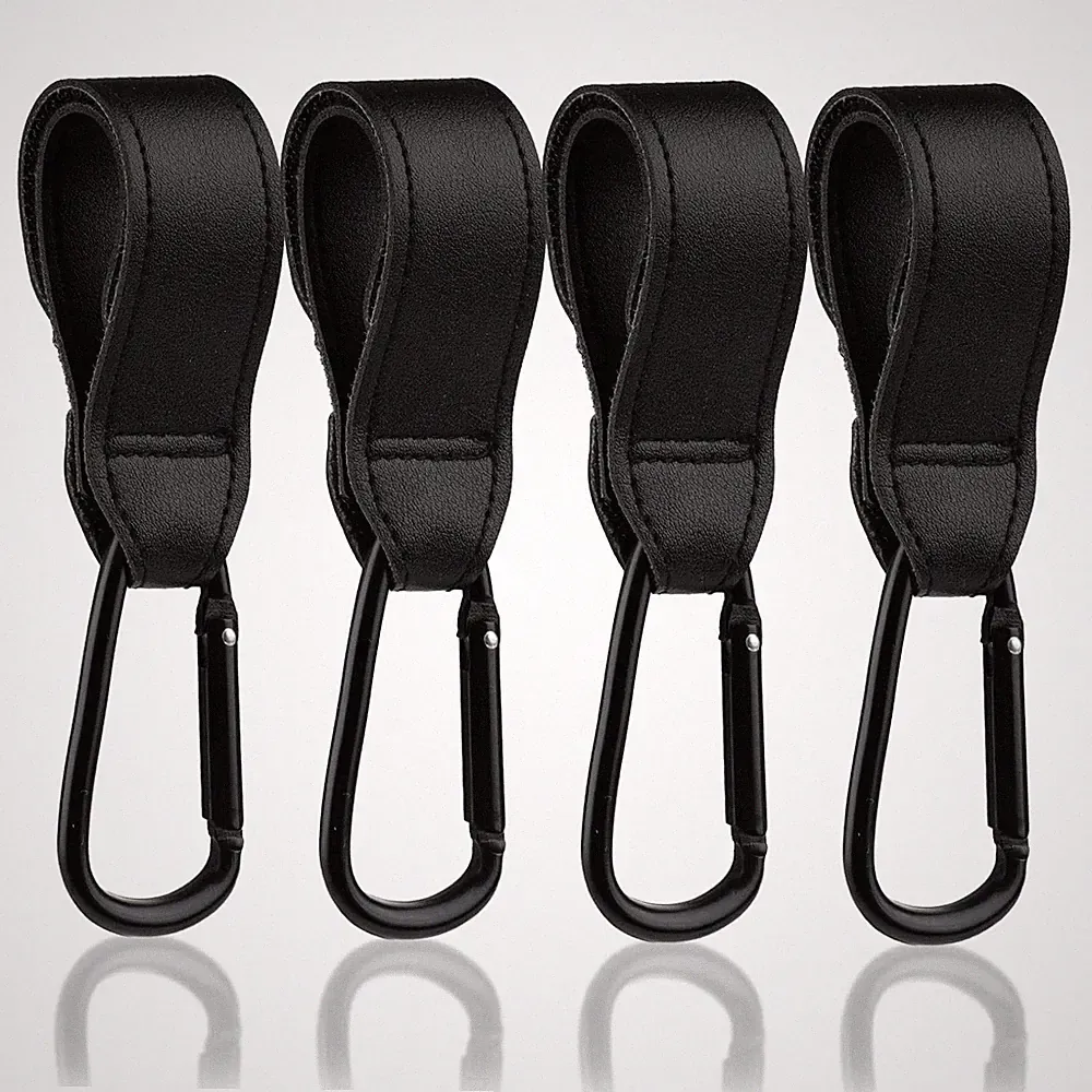 4Stück Kinderwagen Haken Für Taschen,Kinderwagen Taschenhalter Aus Leder,Kinderw