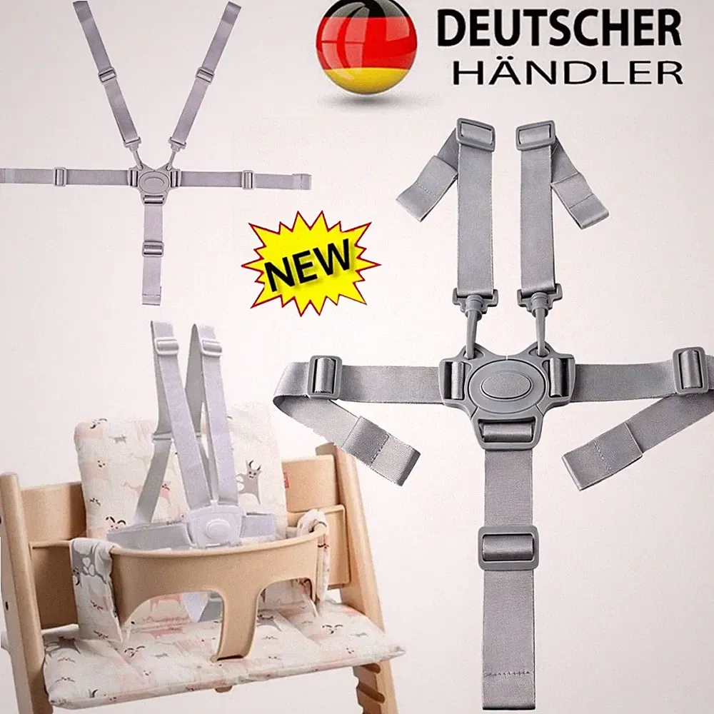 5-Punkt Kinderschutzgurt Hochstuhl Anschnallgurt Kinderwagen Sicherheitsgurt NEU