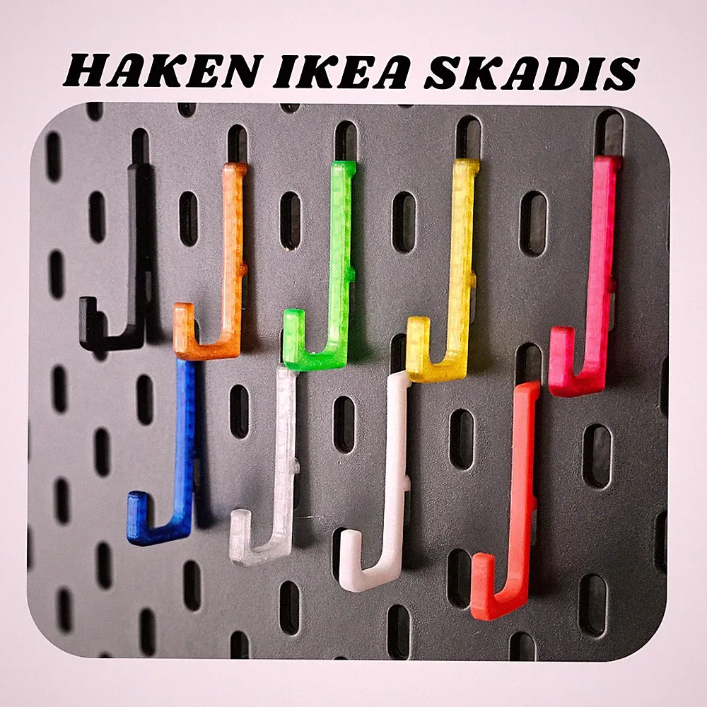 5x Haken passend für Ikea Skadis Lochwand - verschiedene Farbe verfügbar