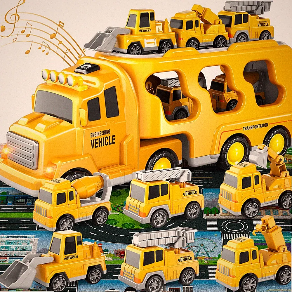 7 in 1 Fahrzeug Spielzeugauto Kinder Geschenk Spielzeug ab 2 3 4 Jahre Junge DE
