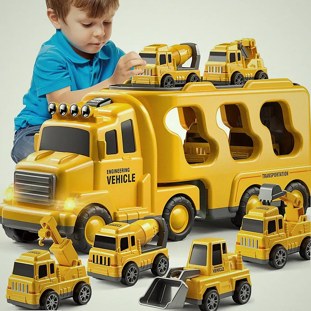 7 in 1 Fahrzeug Spielzeugauto Kinder Geschenk Spielzeug ab 2 3 4 Jahre Junge DHL