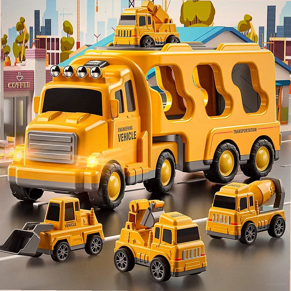 7 in 1 Fahrzeug Spielzeugauto Kinder Geschenk Spielzeug ab 2 3 4 Jahre Junge