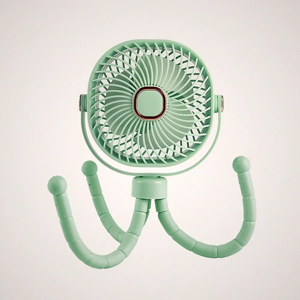 8000mAh Tragbarer Kinderwagen Ventilator mit 360 Grad Drehung und LED-Licht 4