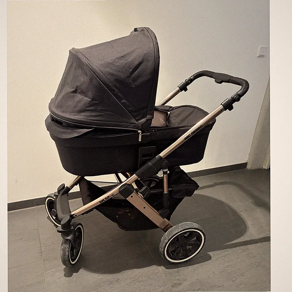 ABC Design Kombikinderwagen & Sportwagen schwarz/beige, faltbar, UPF 50+ Verdeck