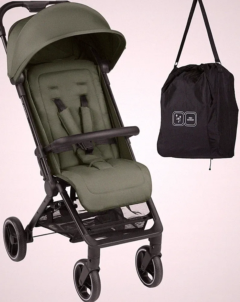 ABC Design Ping 2 Trekking Kinderwagen 8 kg Geländegängig Moss mit Tragetasche