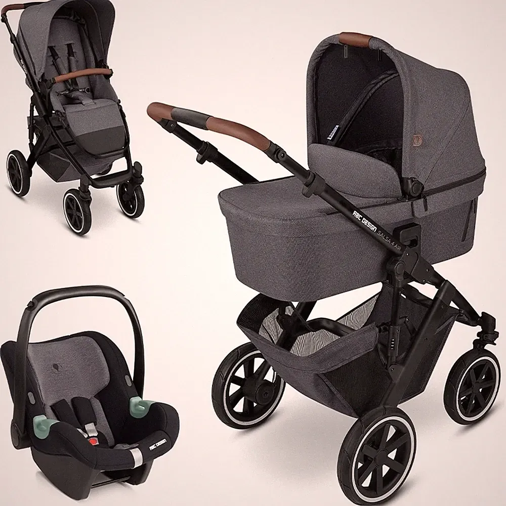 ABC Design Salsa 4 Air Kinderwagen 3-in-1 dunkelgrau Neu OVP