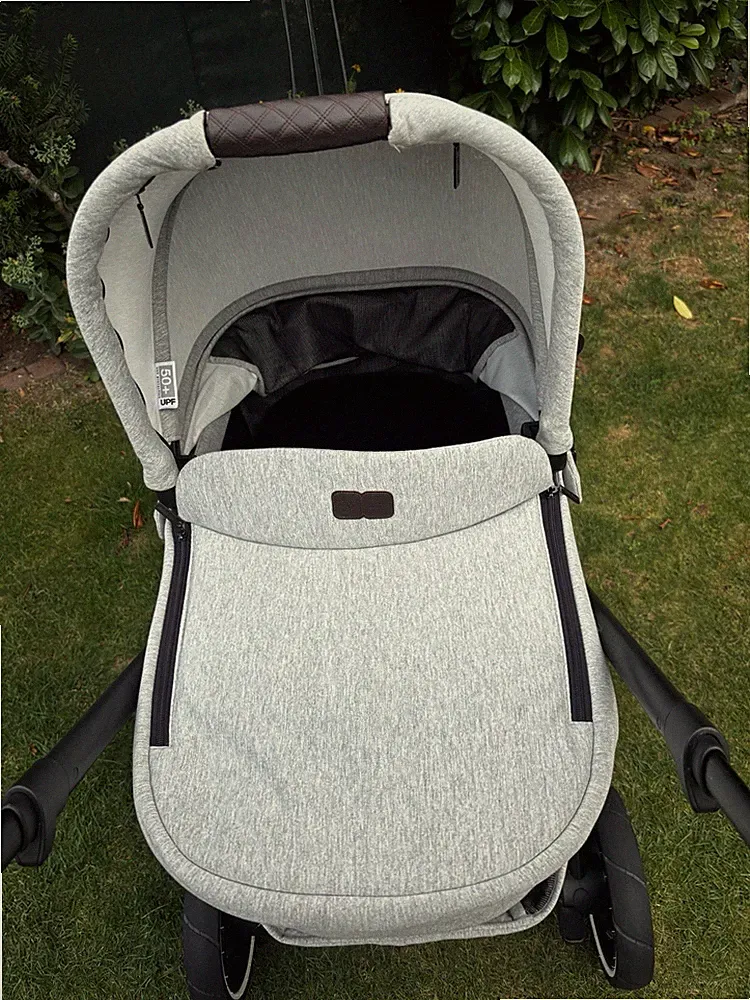 ABC Design Salsa 4 Air Kombikinderwagen Hellgrau, Luftreifen, Inkl. Babyschale