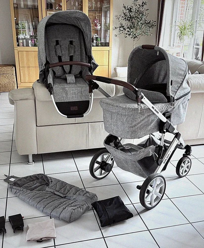 ABC Design Salsa 4 Kombikinderwagen/Sportwagen grau, faltbar, umbaubar