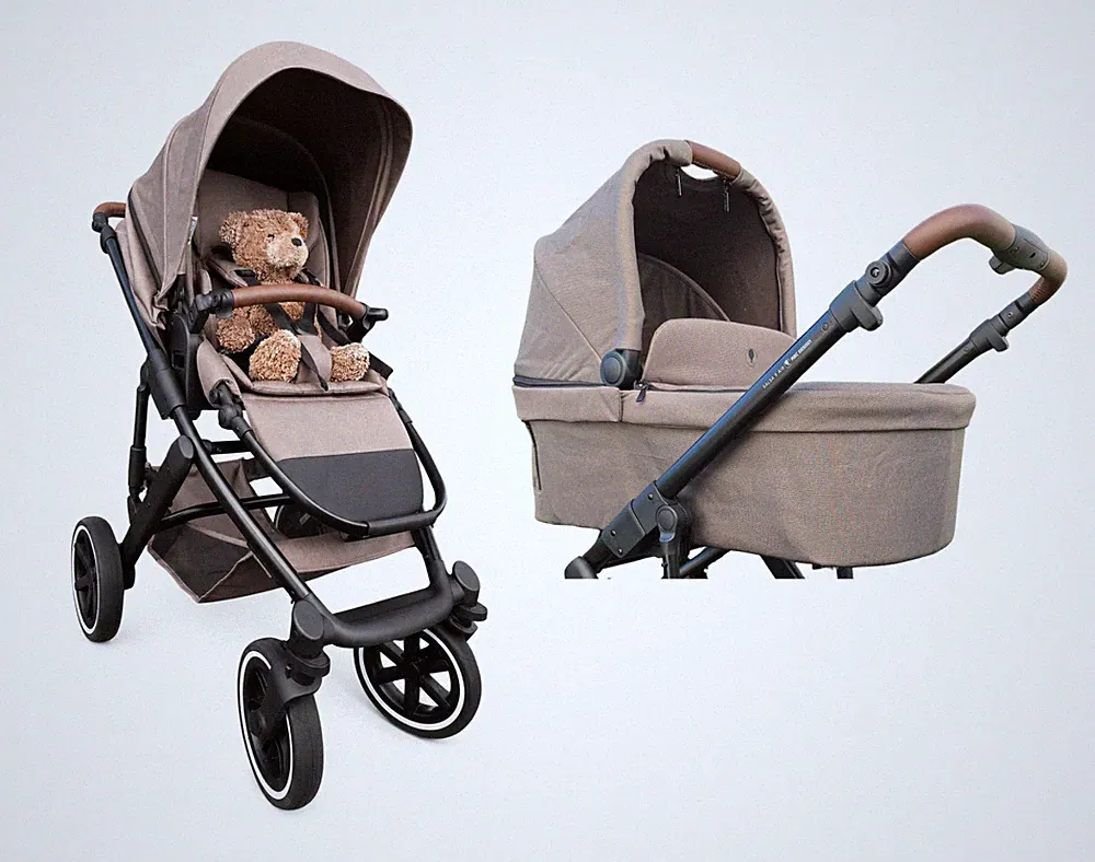ABC Design Salsa 5 Air Kombikinderwagen Farbe Nature, Babywanne + Sportsitz