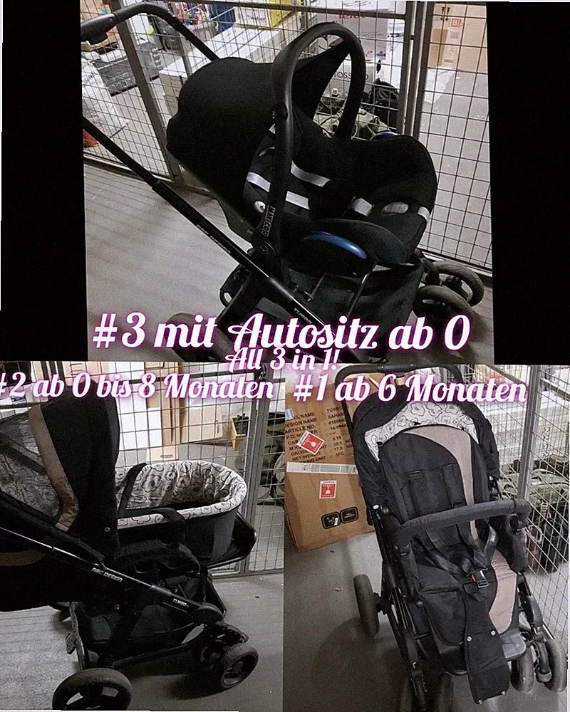 ABC-Design Turbo 6S mit Autositz Maxi-Cosi 3 in 1 mit Zubehör
