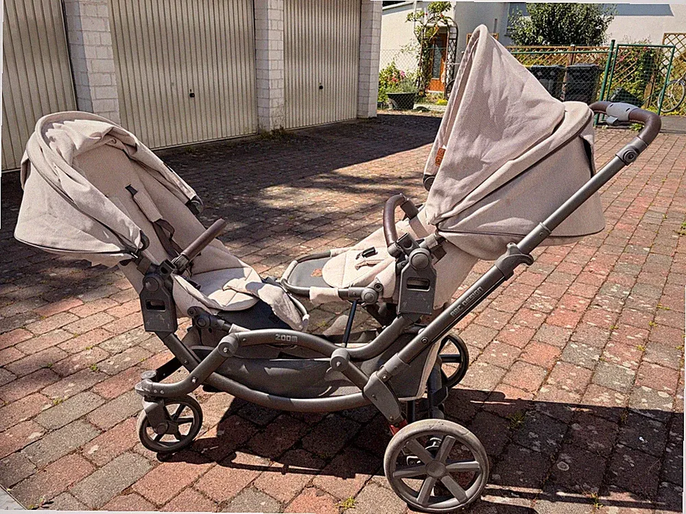 ABC Design Zoom Geschwisterwagen / Zwillingswagen inkl. Babywanne & Adapter